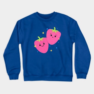 Cute Strawberries cartoon design Crewneck Sweatshirt